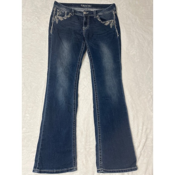 Grace in LA Denim - GRACE in LA Womens Bootcut Jeans  Size 30 Waist